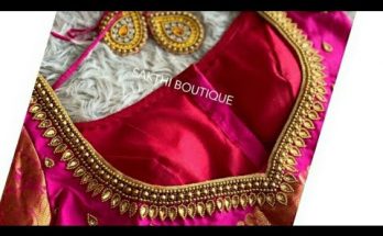 simple embroidery work blouse designs