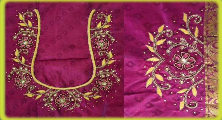 aari work blouse designs, Blouse designs, blousedesigns.co.in, Maggam work blouse designs, patch work blouse designs, ready made blouse with maggam work designs