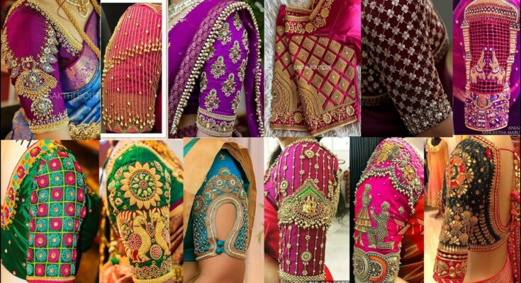 Bridal Maggam work blouse designs, bridal blouse designs, maggam work blouse designs, aari work blouse designs, blouse designs