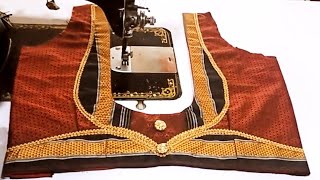 blouse cutting, Blouse Cutting and stitching, cutting and stitching, cutting and stitching back neck blouse, designs blouses, Patch work blouse designs cutting and stitching, Stitching Blouse, stitching blouse designs at home