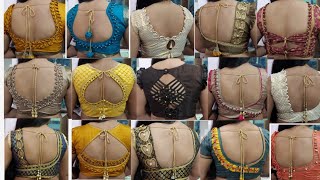 beautiful new latest back neck blouse design